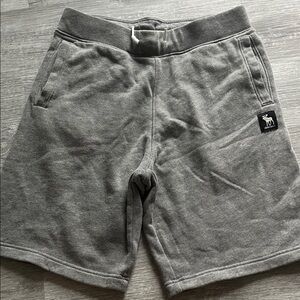 abercrombie kids Gray Cotton Sweat Shorts